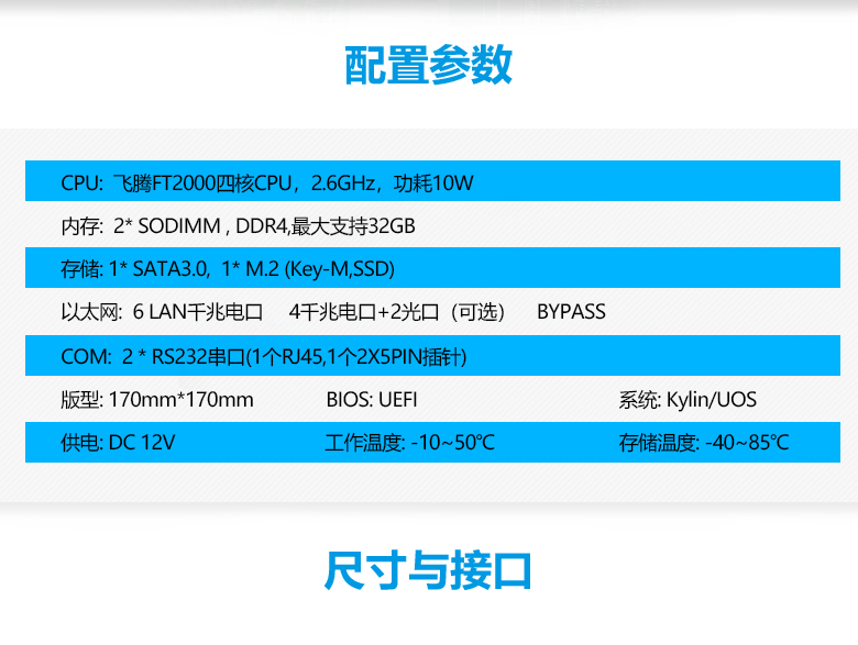 飛騰FT2000四核網(wǎng)絡安全主板N201F(圖2)